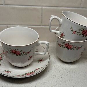 Ridgway Rose Marie Teacup/Saucer/Two cups - England c 1950s